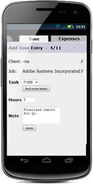 ClickTime supports all BlackBerry devices