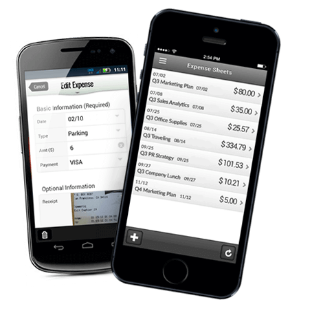 online timesheets mobile expense sheets ClickTime