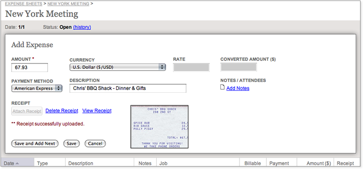 Expenses Reporting